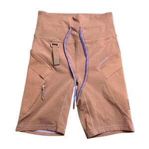 Lululemon Detours Welcome Cargo Hiking Shorts Women's 4 Mauve Drawstring LW7CAMS